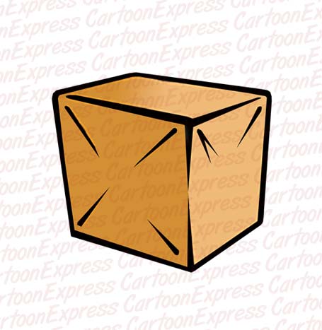cartoon vector illustration of a box
